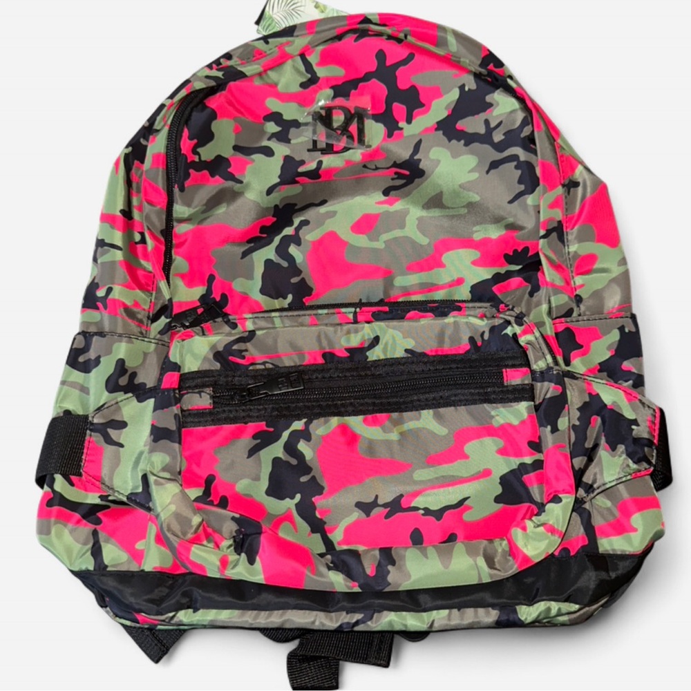 Badgley Mischka Camouflage Backpack with Detachable Fannie Pack